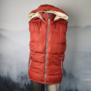 Vintage Robert Phillipe Hooded Rust Puffer Vest | Women's XL